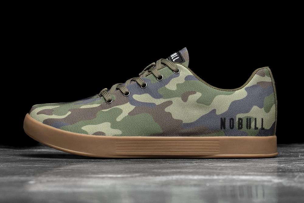 NOBULL Men's Canvas Training Shoes - Forest Camo - Ireland (2791VNTEU)